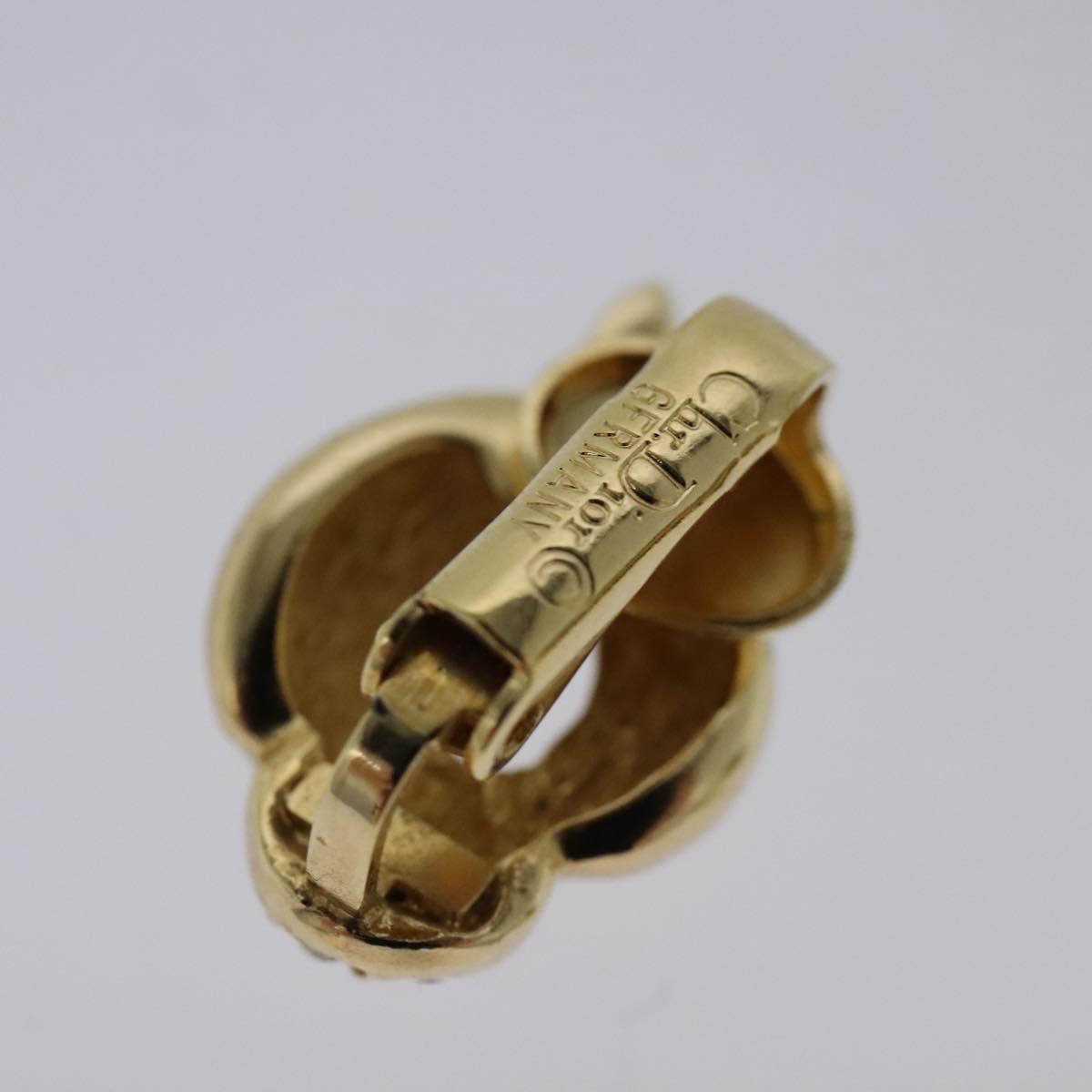 Christian Dior Earring metal Gold Auth 114144