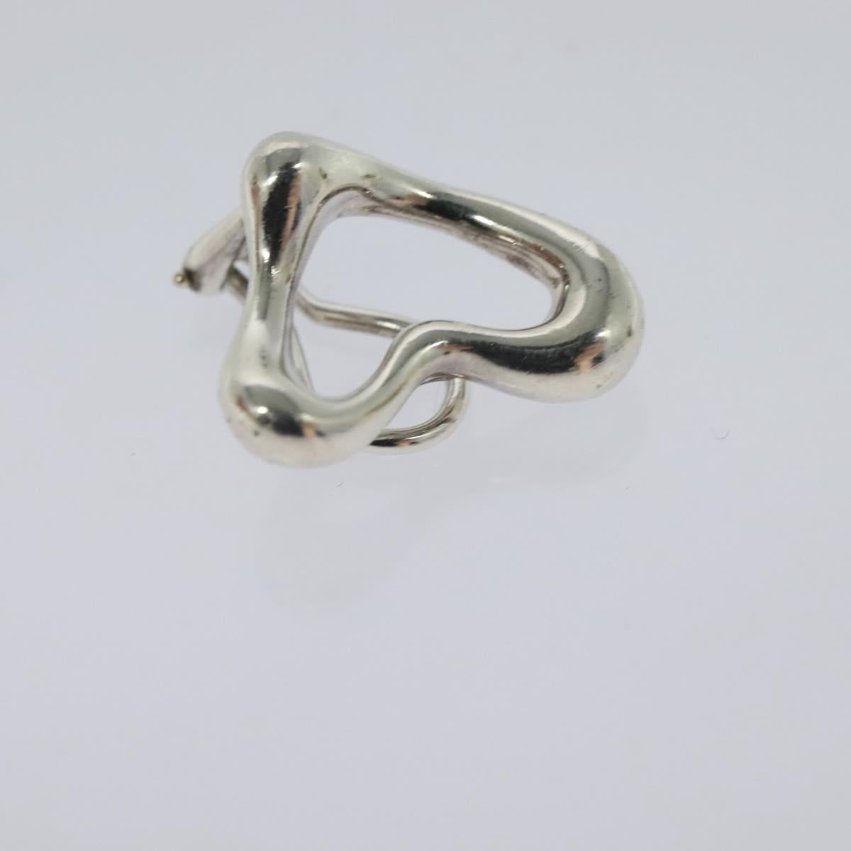 TIFFANY&Co. Open Heart Earring Ag925 Silver Auth 114149