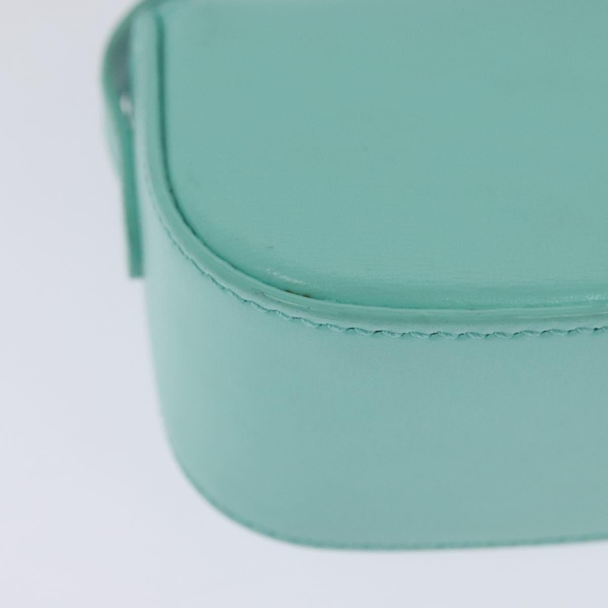 CELINE Triomphe Mini Claude Shoulder Bag Leather Light Blue Auth 114195SAV