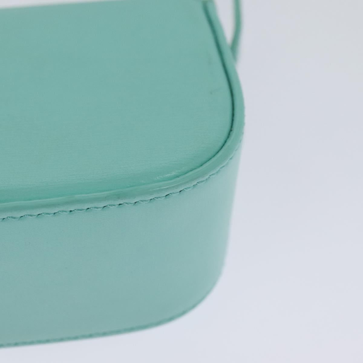 CELINE Triomphe Mini Claude Shoulder Bag Leather Light Blue Auth 114195SAV