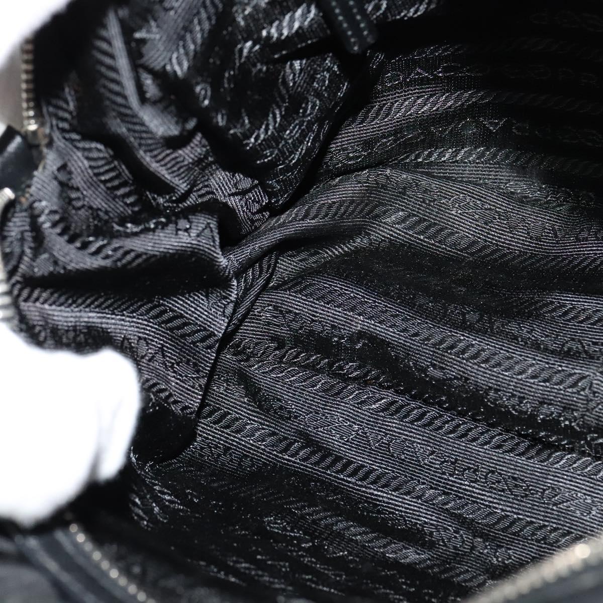 PRADA Shoulder Bag Nylon Black Auth 114205