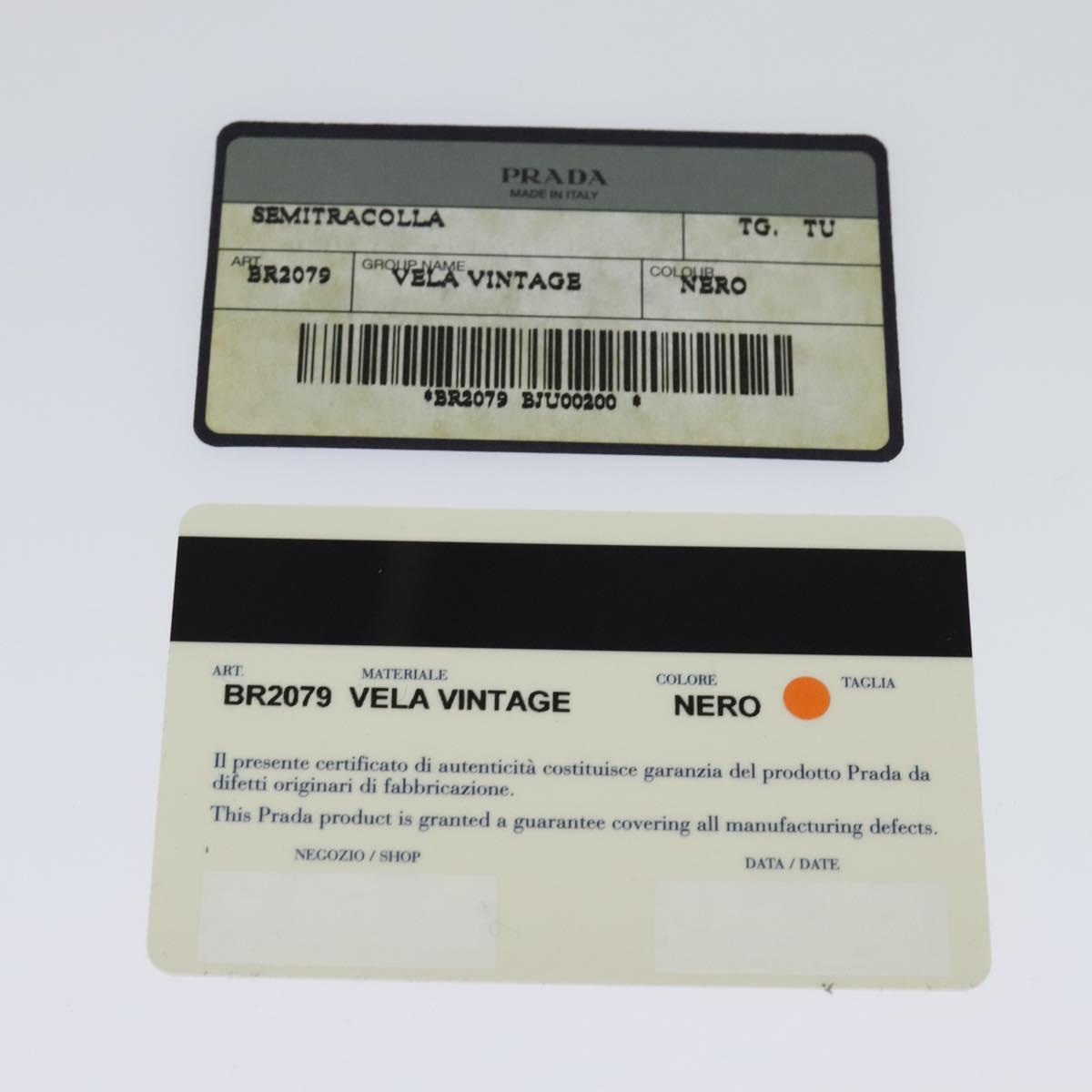 PRADA Shoulder Bag Nylon Black Auth 114205