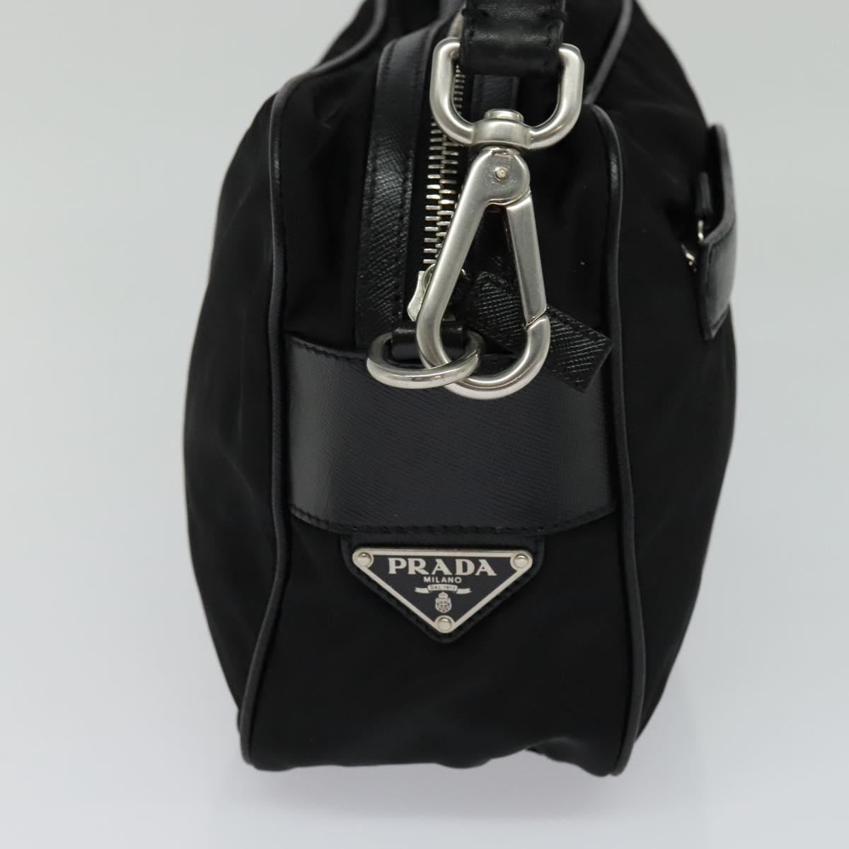 PRADA Shoulder Bag Nylon Black Auth 114205