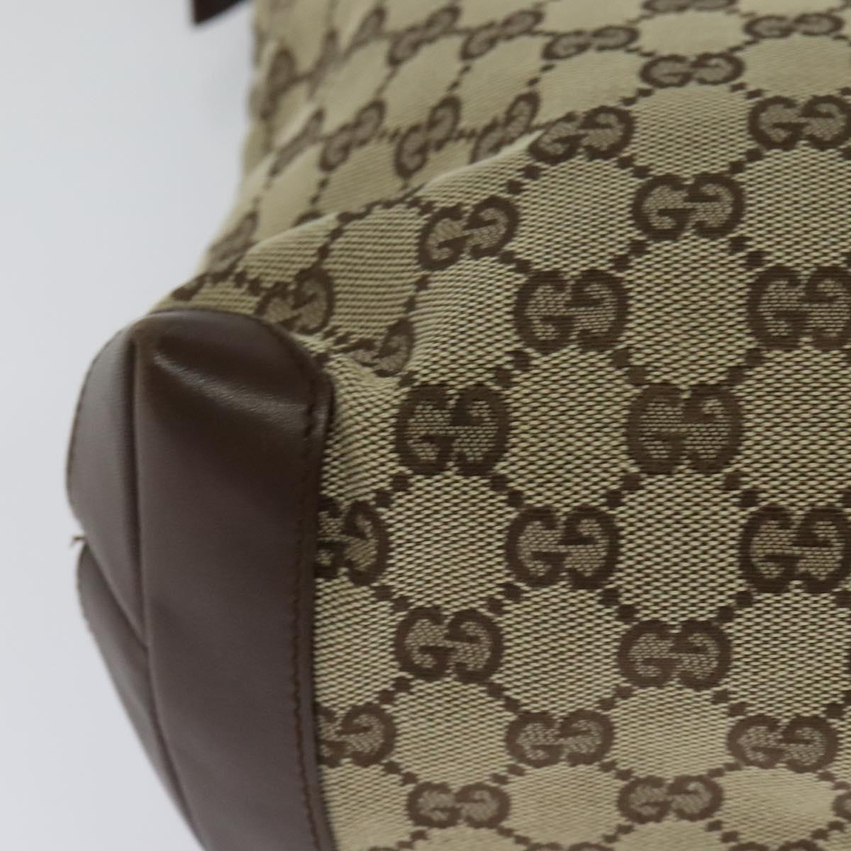 GUCCI GG Canvas Tote Bag Beige 019 0402 Auth 114245