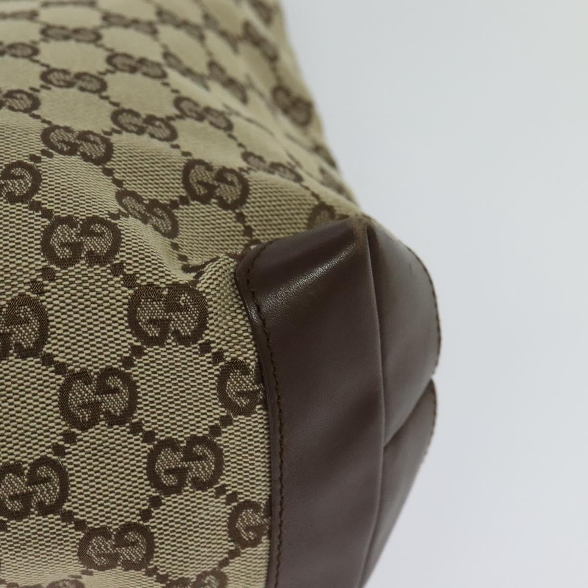 GUCCI GG Canvas Tote Bag Beige 019 0402 Auth 114245