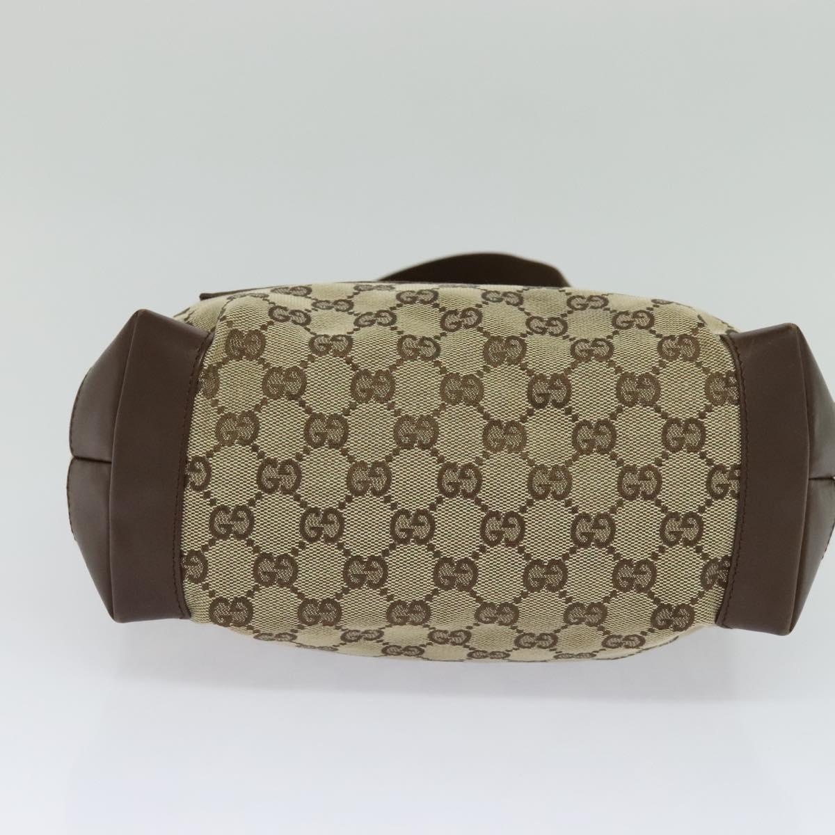 GUCCI GG Canvas Tote Bag Beige 019 0402 Auth 114245