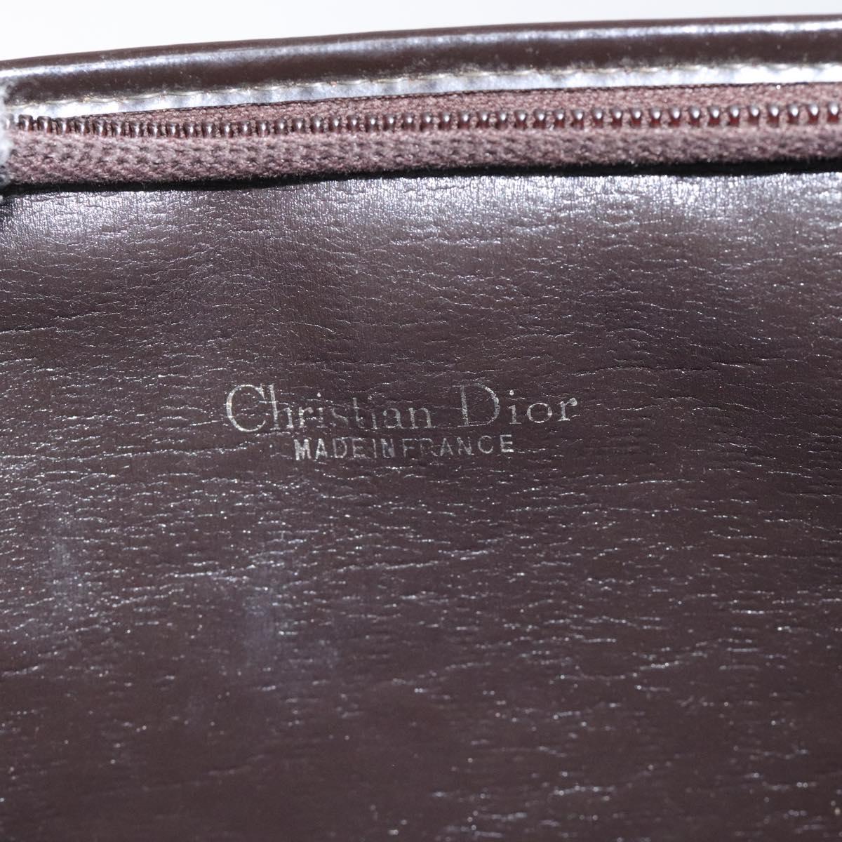 Christian Dior Trotter Canvas Shoulder Bag Brown Auth 114260