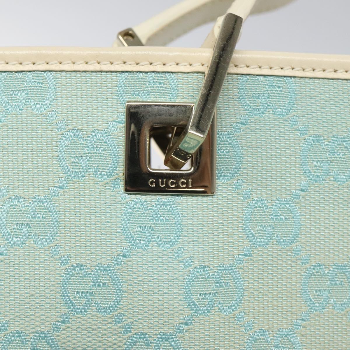 GUCCI GG Canvas Tote Bag Peppermint Gold 001 1098 Auth 114291