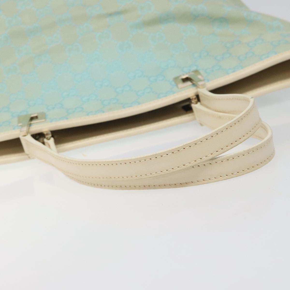GUCCI GG Canvas Tote Bag Peppermint Gold 001 1098 Auth 114291