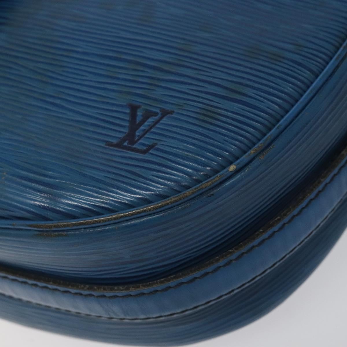 LOUIS VUITTON Epi June Feuille Shoulder Bag Blue M52155 LV Auth 114323