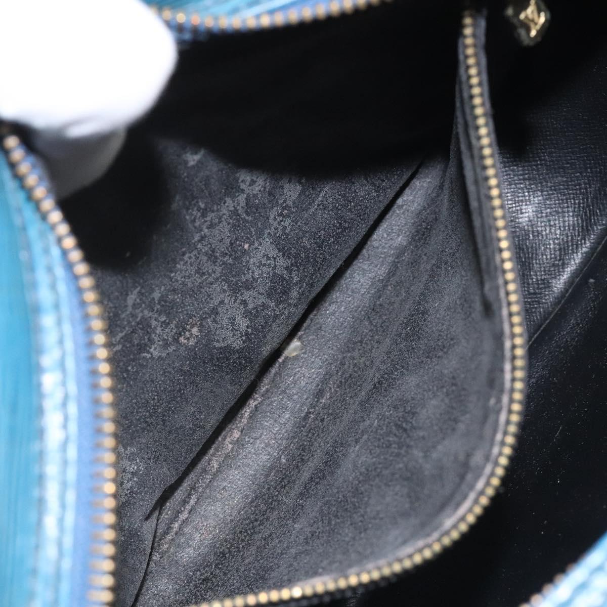 LOUIS VUITTON Epi June Feuille Shoulder Bag Blue M52155 LV Auth 114323