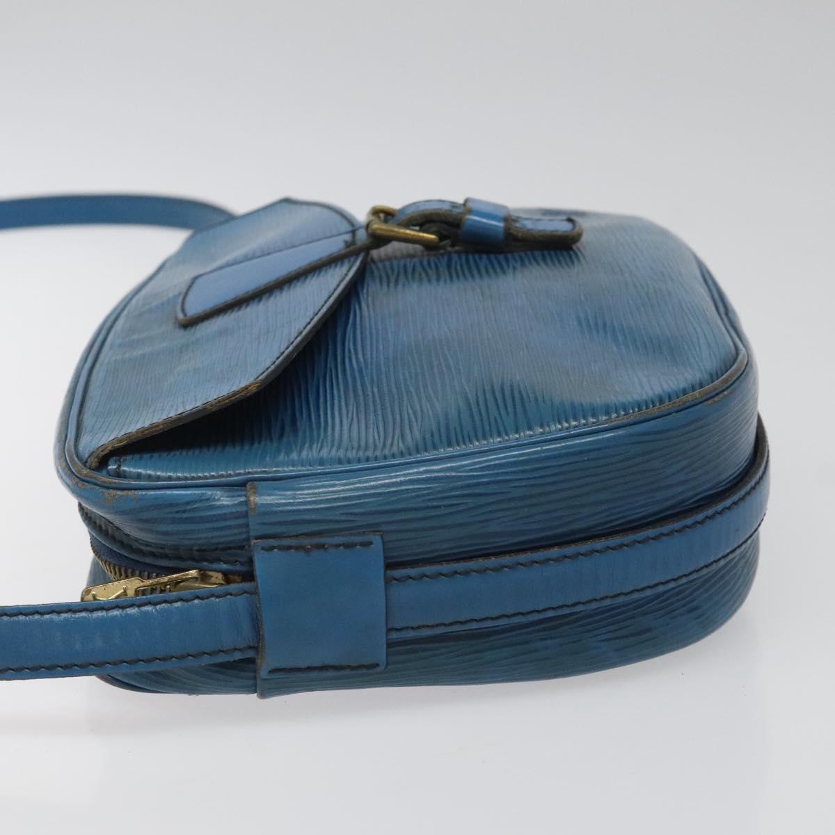 LOUIS VUITTON Epi June Feuille Shoulder Bag Blue M52155 LV Auth 114323