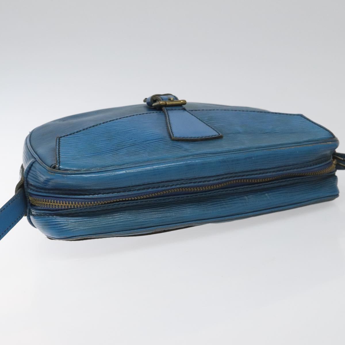 LOUIS VUITTON Epi June Feuille Shoulder Bag Blue M52155 LV Auth 114323
