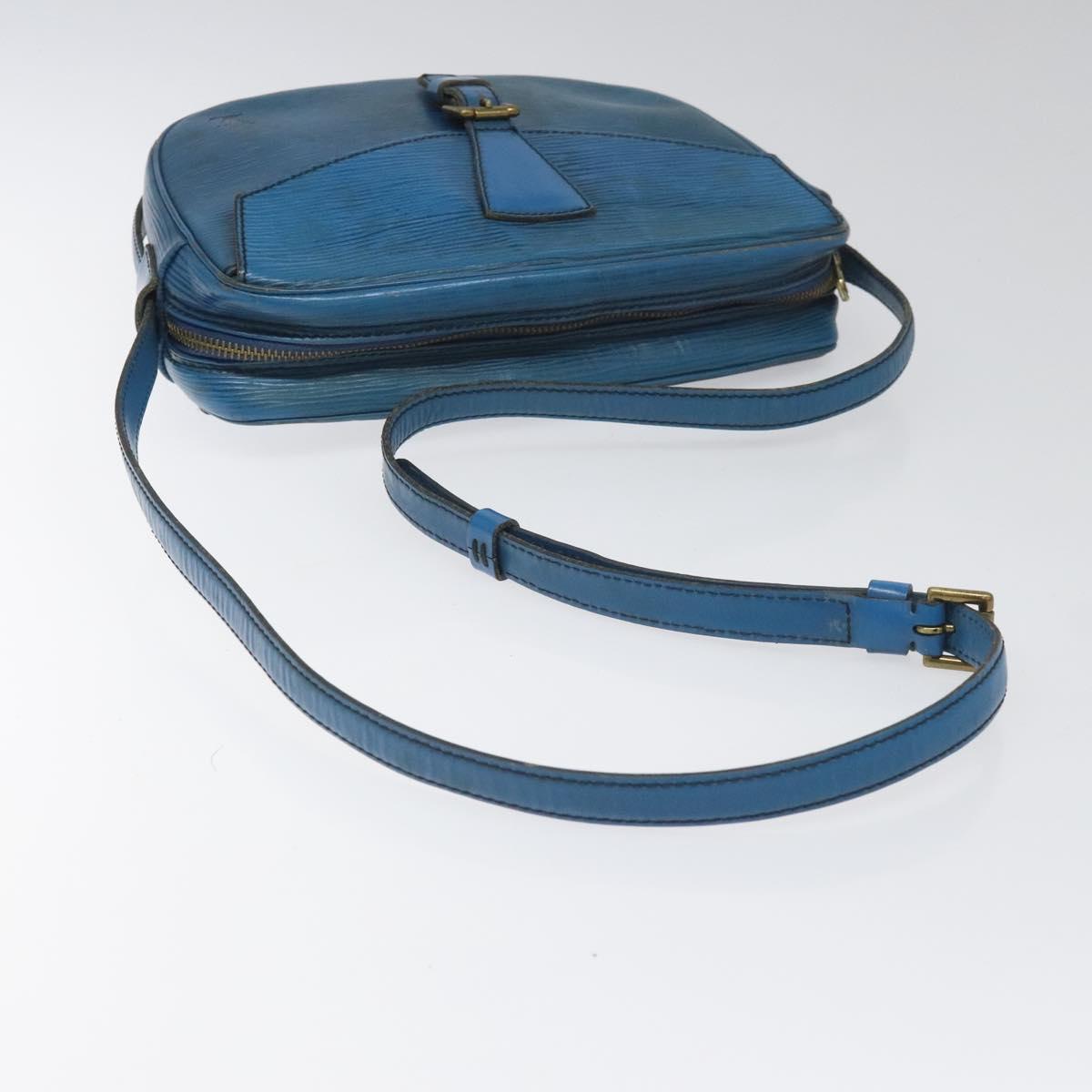 LOUIS VUITTON Epi June Feuille Shoulder Bag Blue M52155 LV Auth 114323