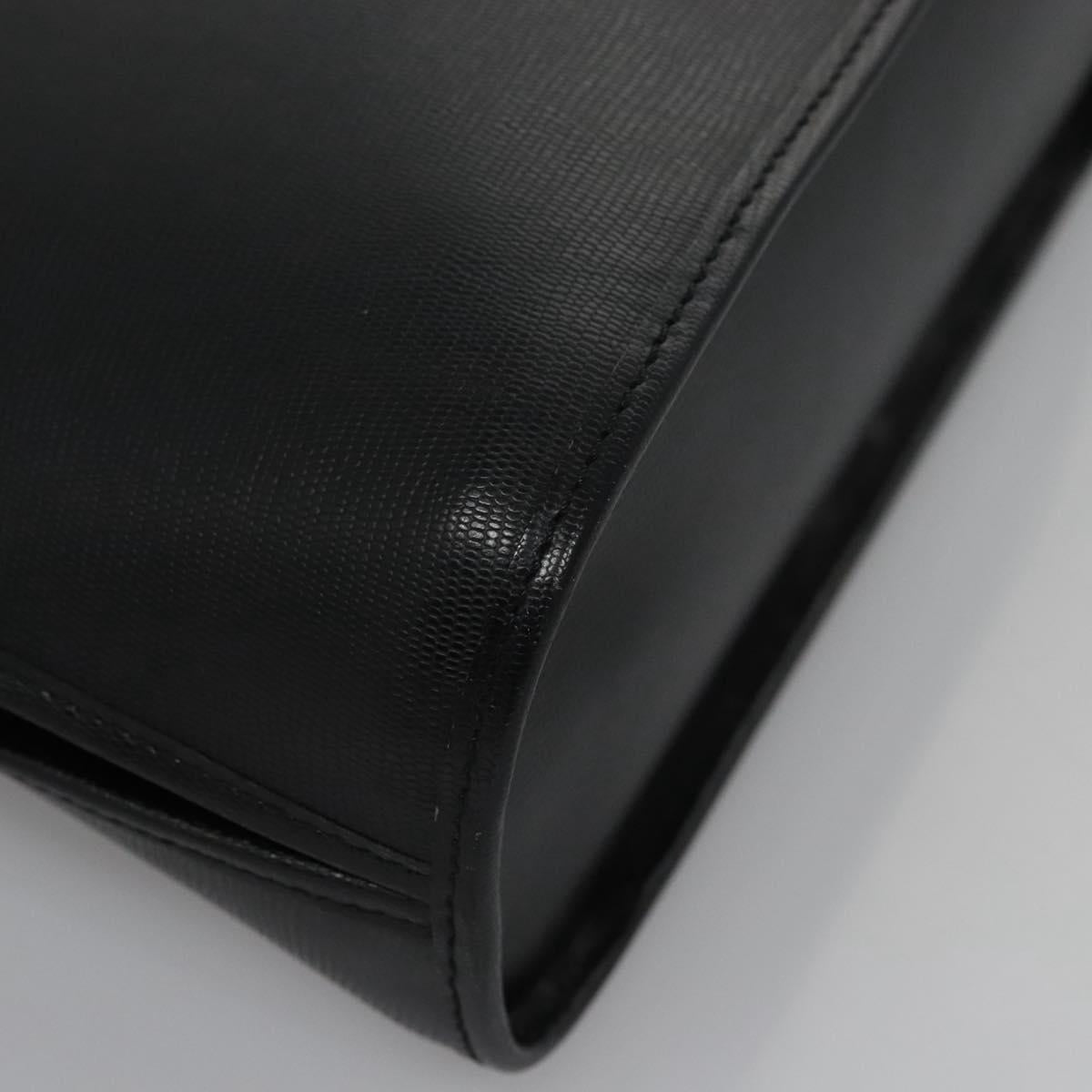 CELINE Hand Bag Leather 2way Black Auth 114324V