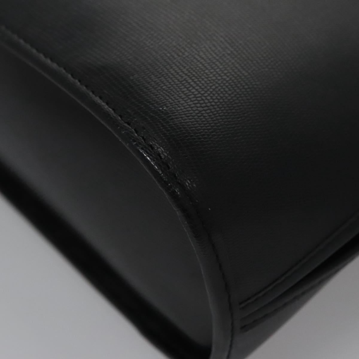 CELINE Hand Bag Leather 2way Black Auth 114324V