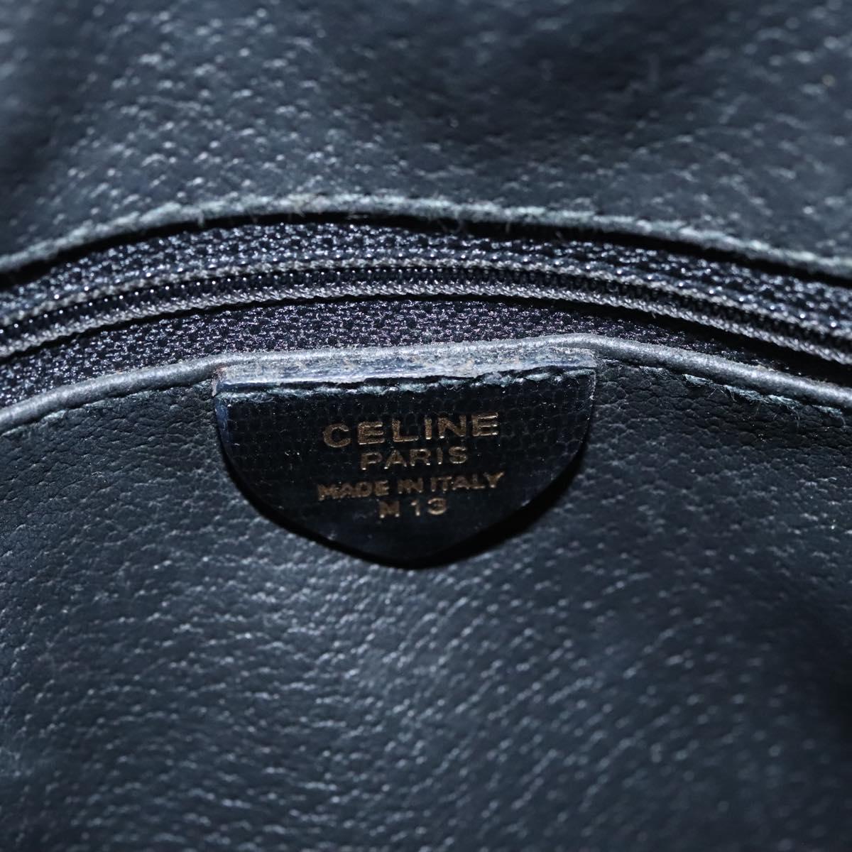 CELINE Hand Bag Leather 2way Black Auth 114324V