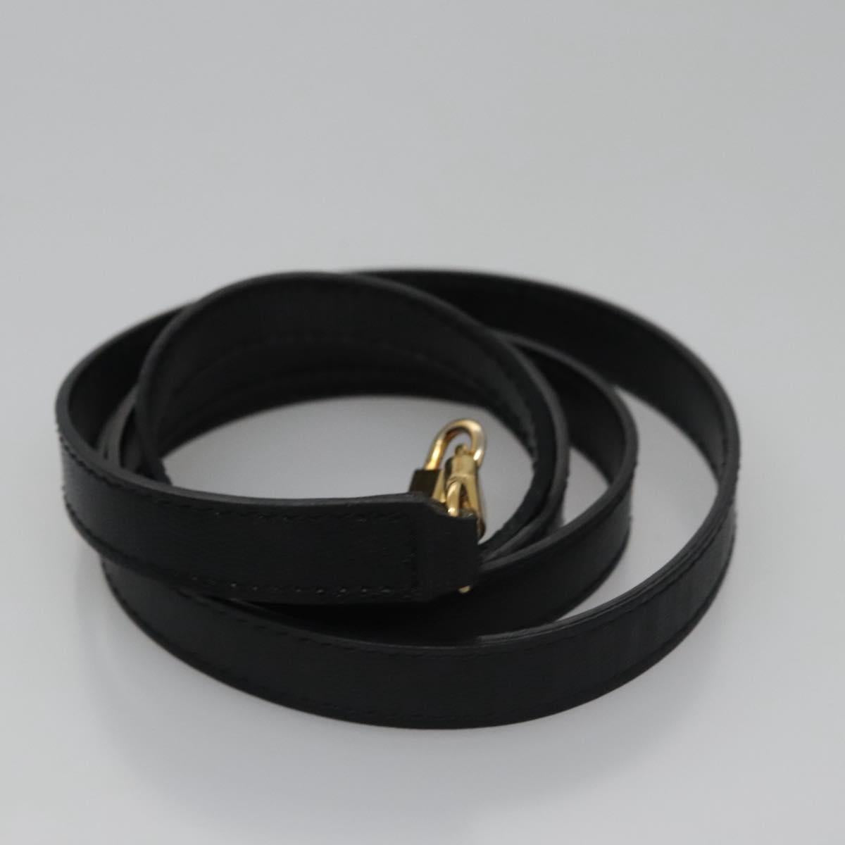 CELINE Hand Bag Leather 2way Black Auth 114324V