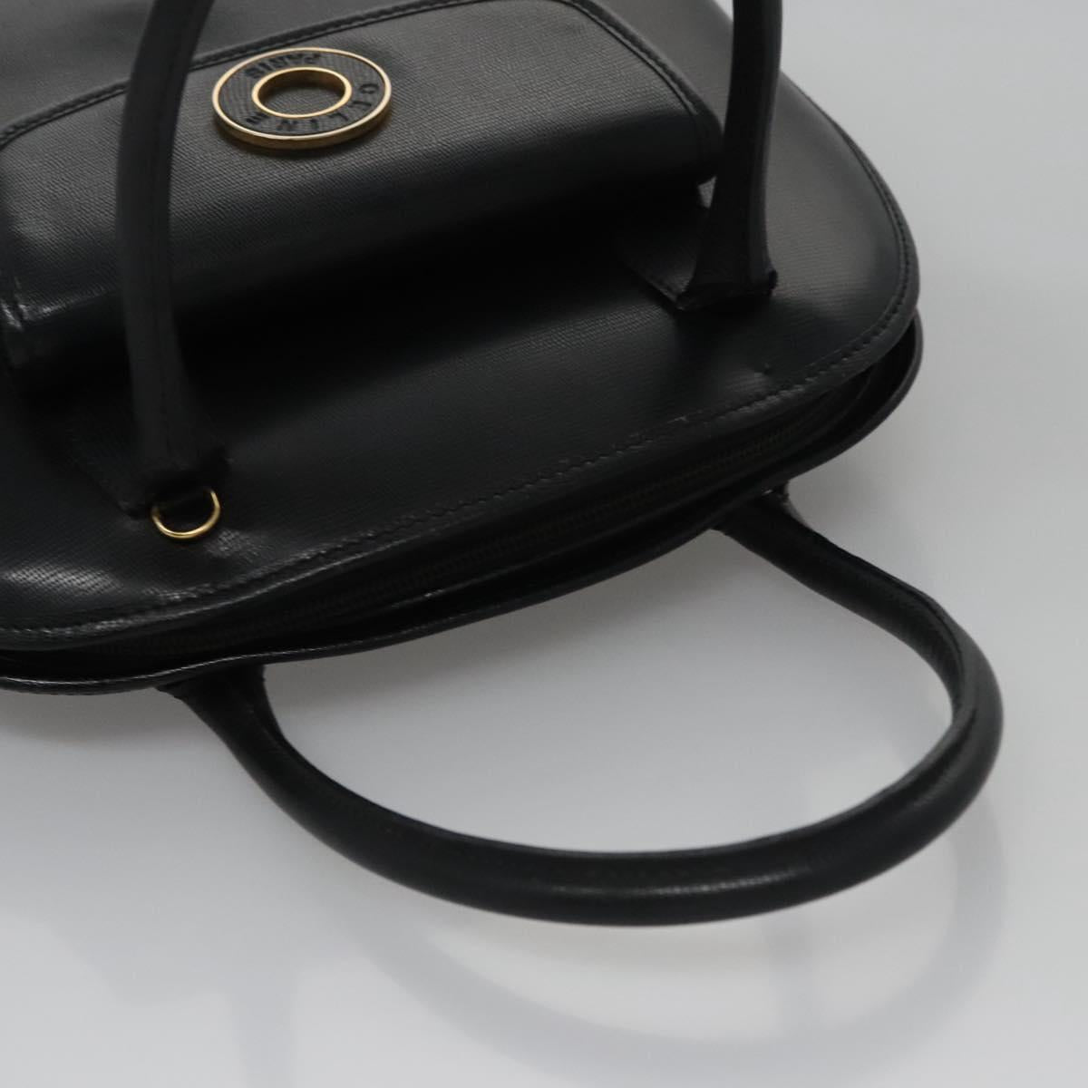 CELINE Hand Bag Leather 2way Black Auth 114324V