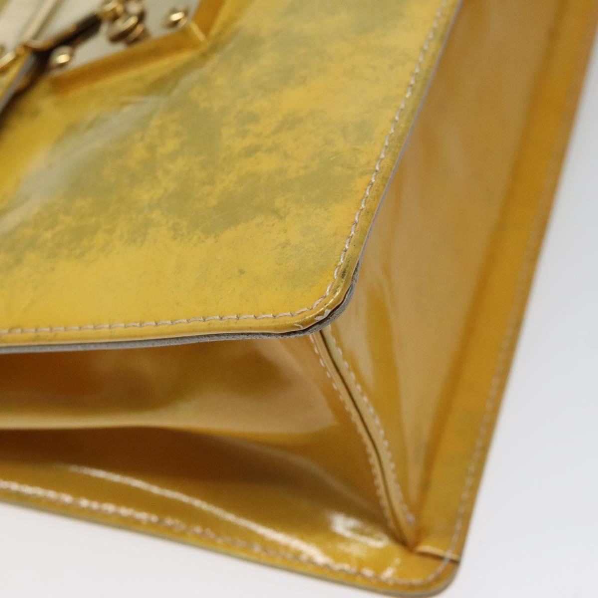 LOUIS VUITTON Monogram Vernis Spring Street Hand Bag Gris M91029 LV Auth 114335