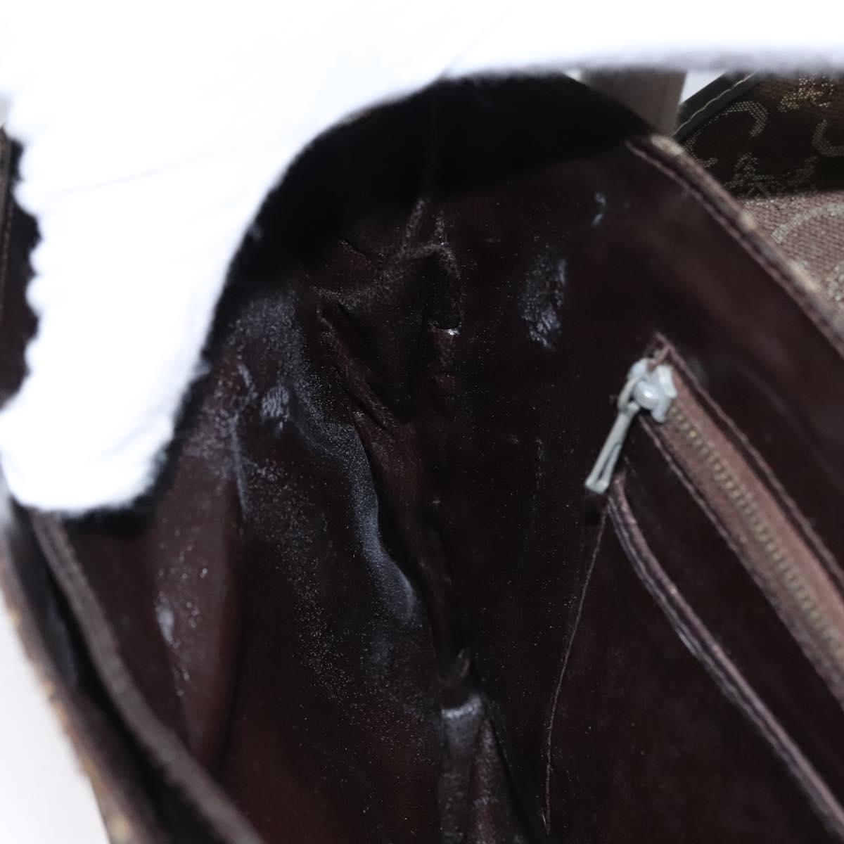 CELINE C Sulky Hand Bag Canvas Brown Auth 114369