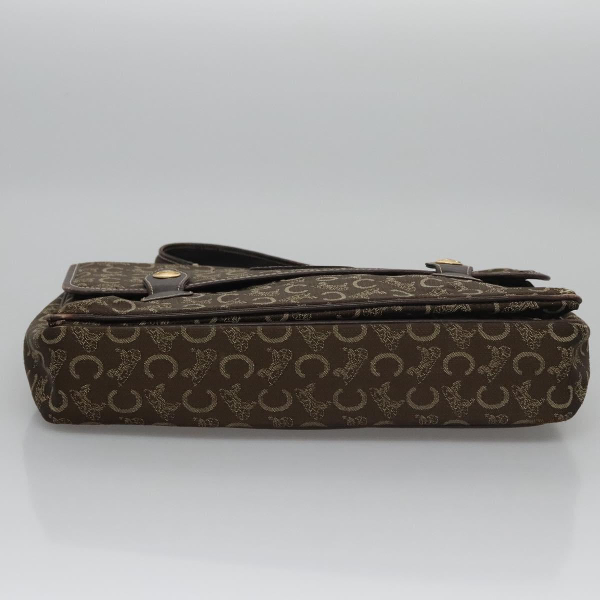 CELINE C Sulky Hand Bag Canvas Brown Auth 114369