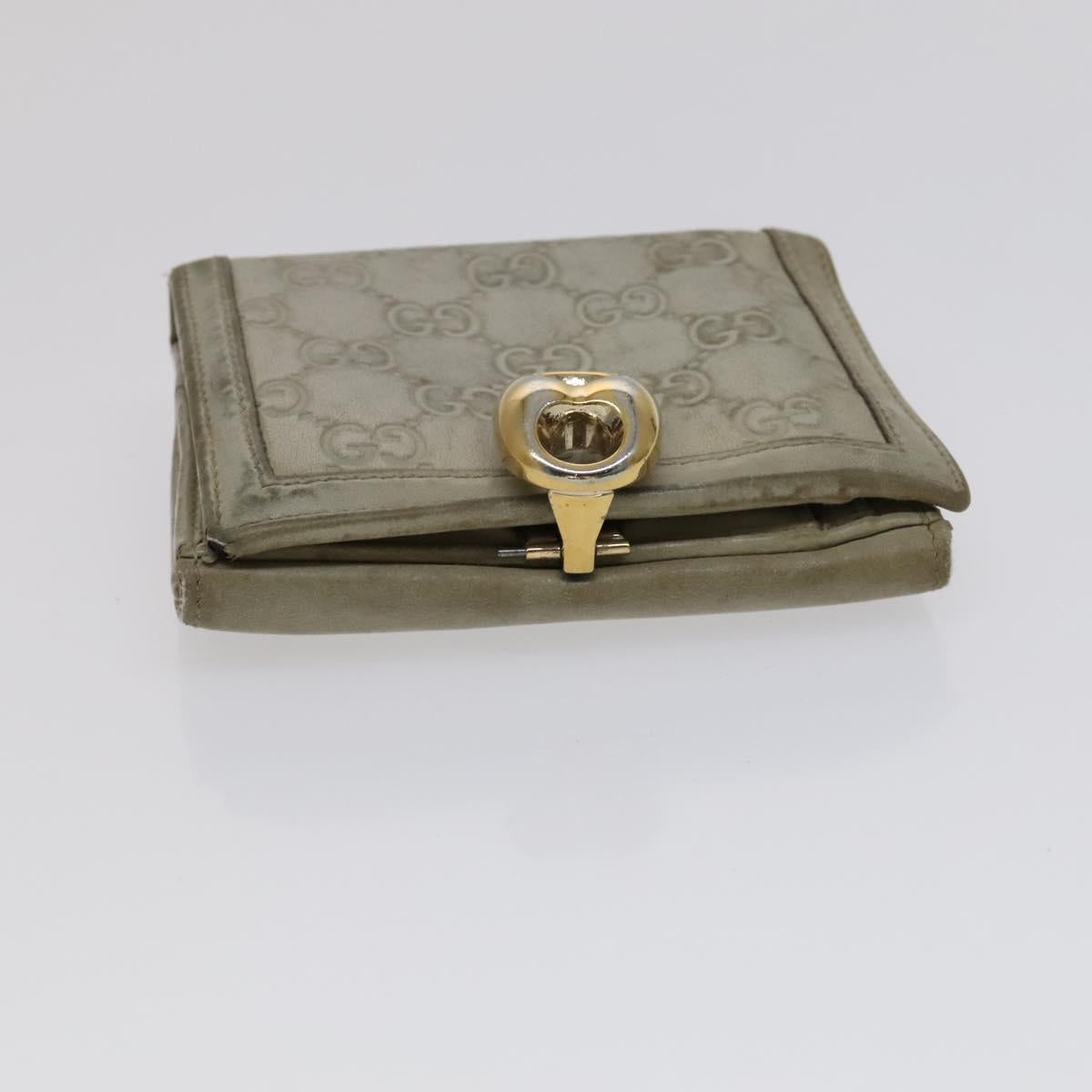 GUCCI GG Canvas Wallet Leather 5Set Beige Black yellow Auth 114398