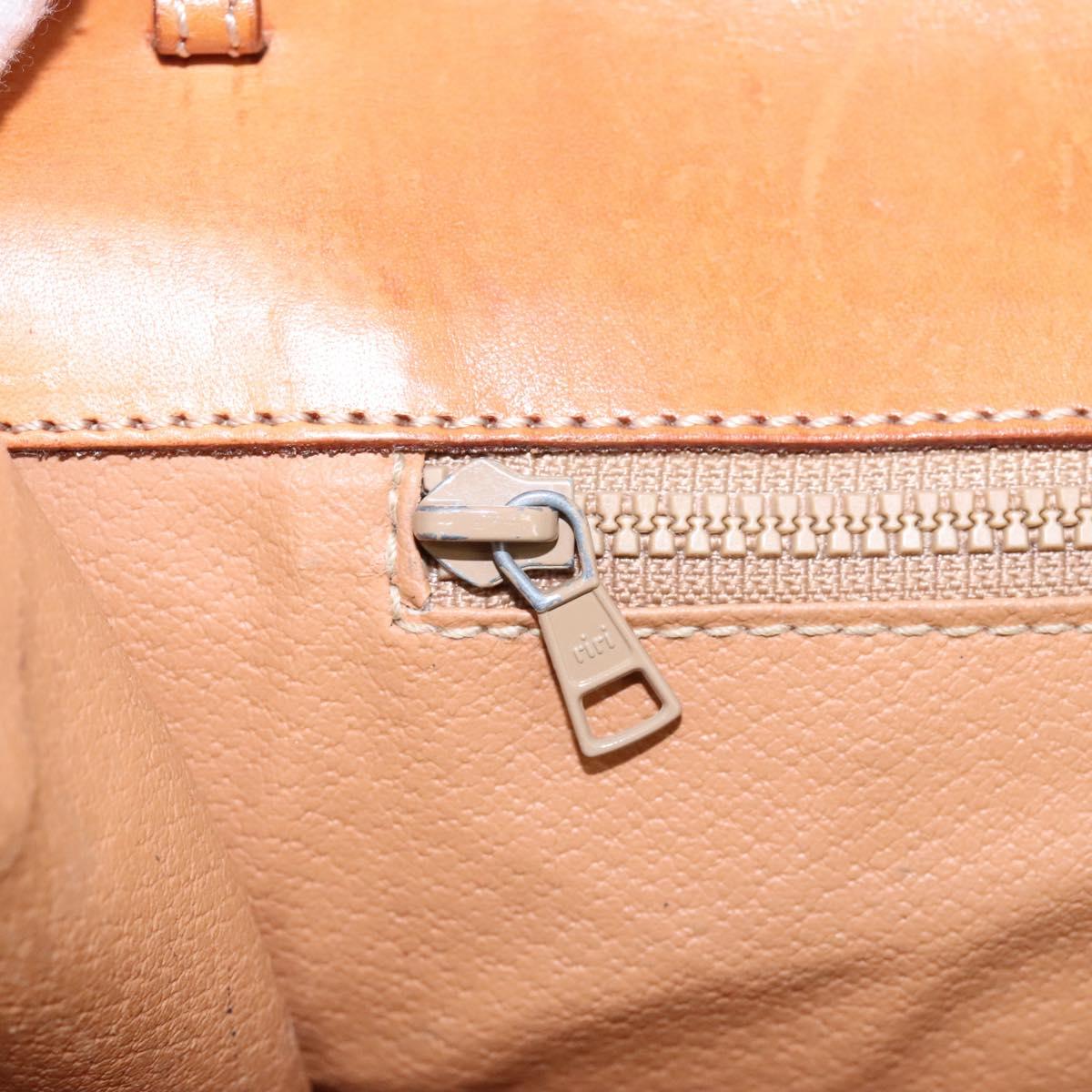 CELINE Macadam Canvas Shoulder Bag PVC Brown Gold Auth 114415