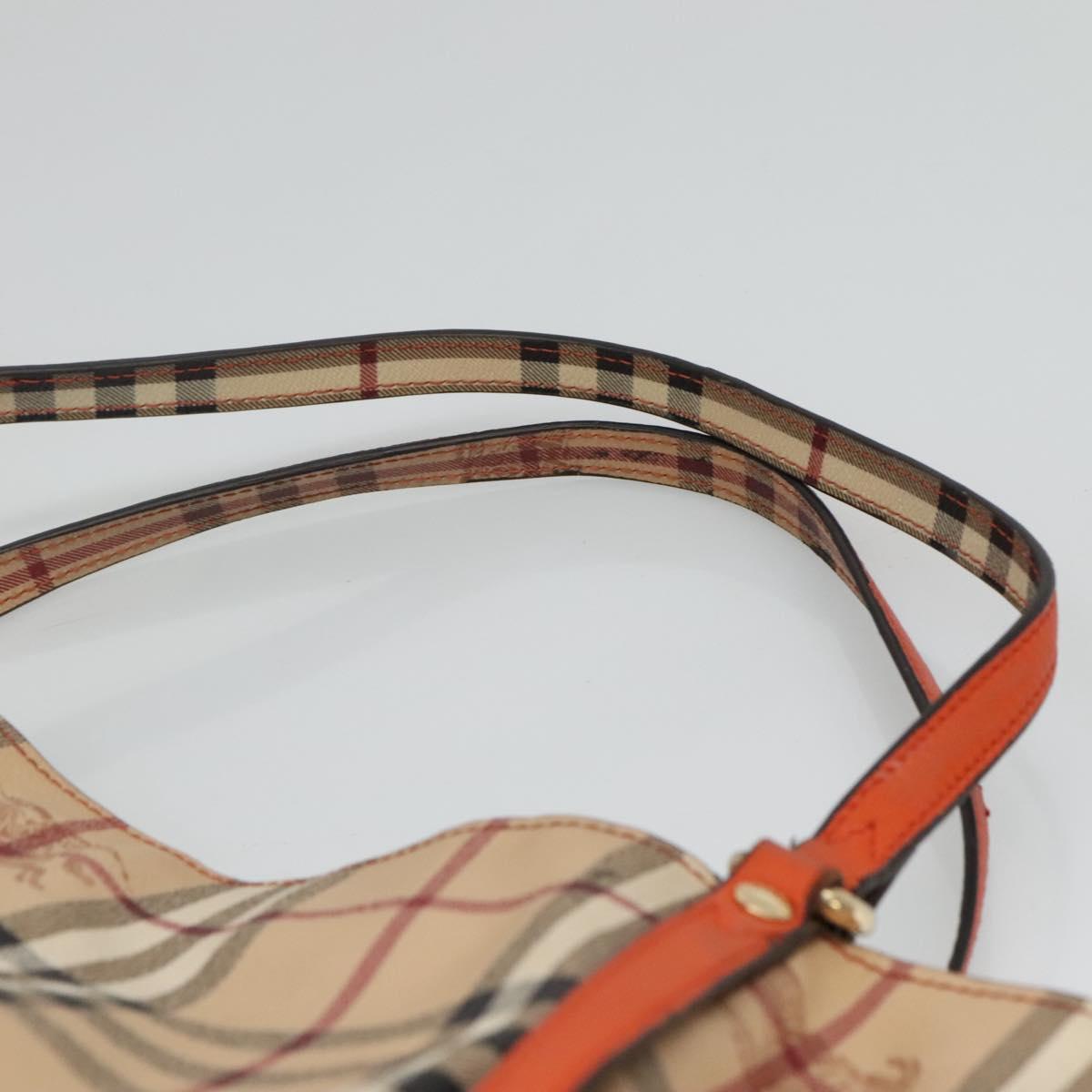 BURBERRY Nova Check Tote Bag PVC Beige Auth 114419