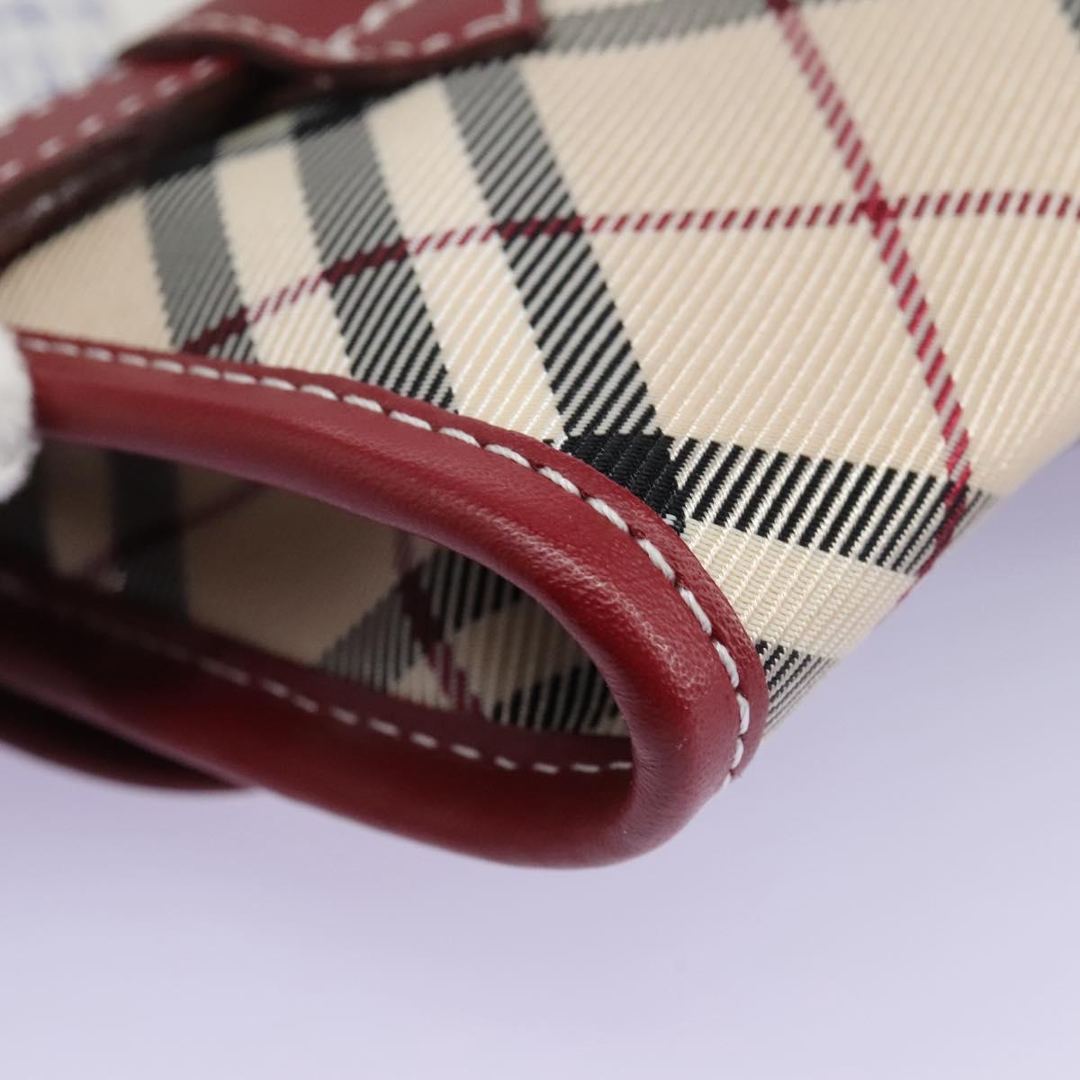 BURBERRY Nova Check Blue Label Waist bag Canvas Beige Auth 114435V