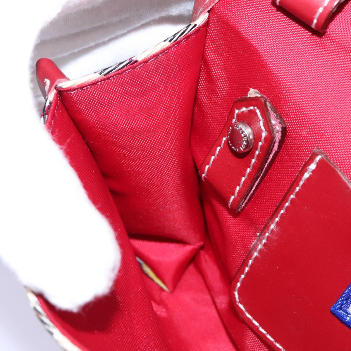 BURBERRY Nova Check Blue Label Waist bag Canvas Beige Auth 114435V