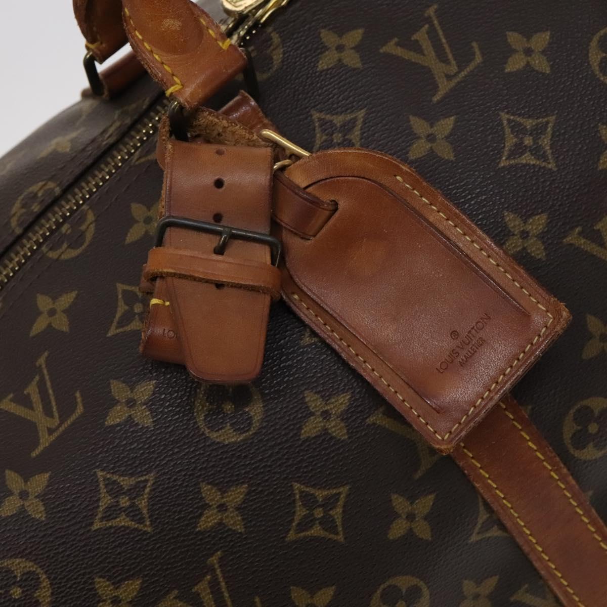 LOUIS VUITTON Monogram Keepall 55 Boston Bag M41424 LV Auth 114444