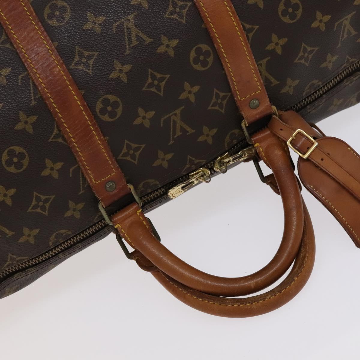 LOUIS VUITTON Monogram Keepall 55 Boston Bag M41424 LV Auth 114444