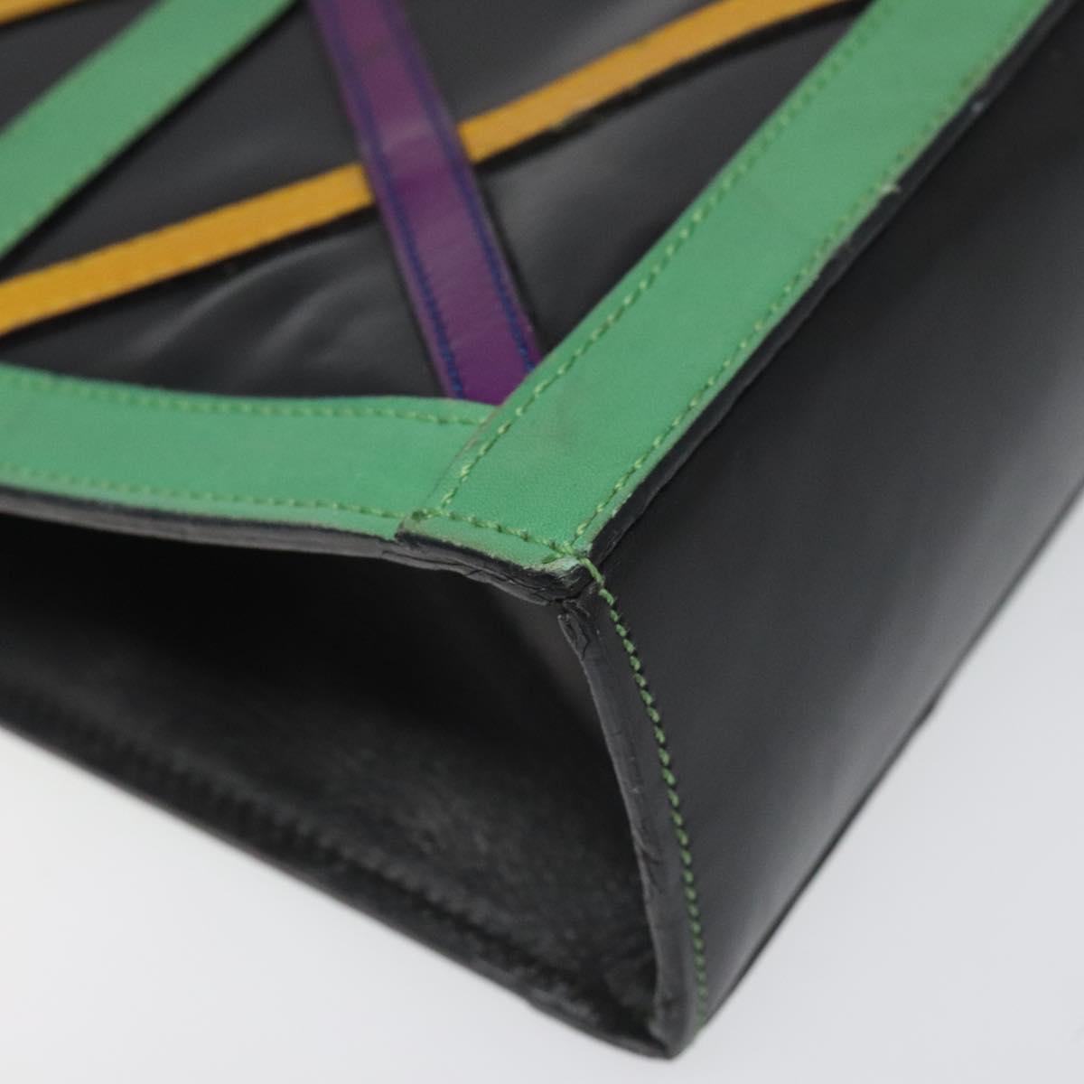 CELINE Shoulder Bag Leather Multicolor Auth 114456