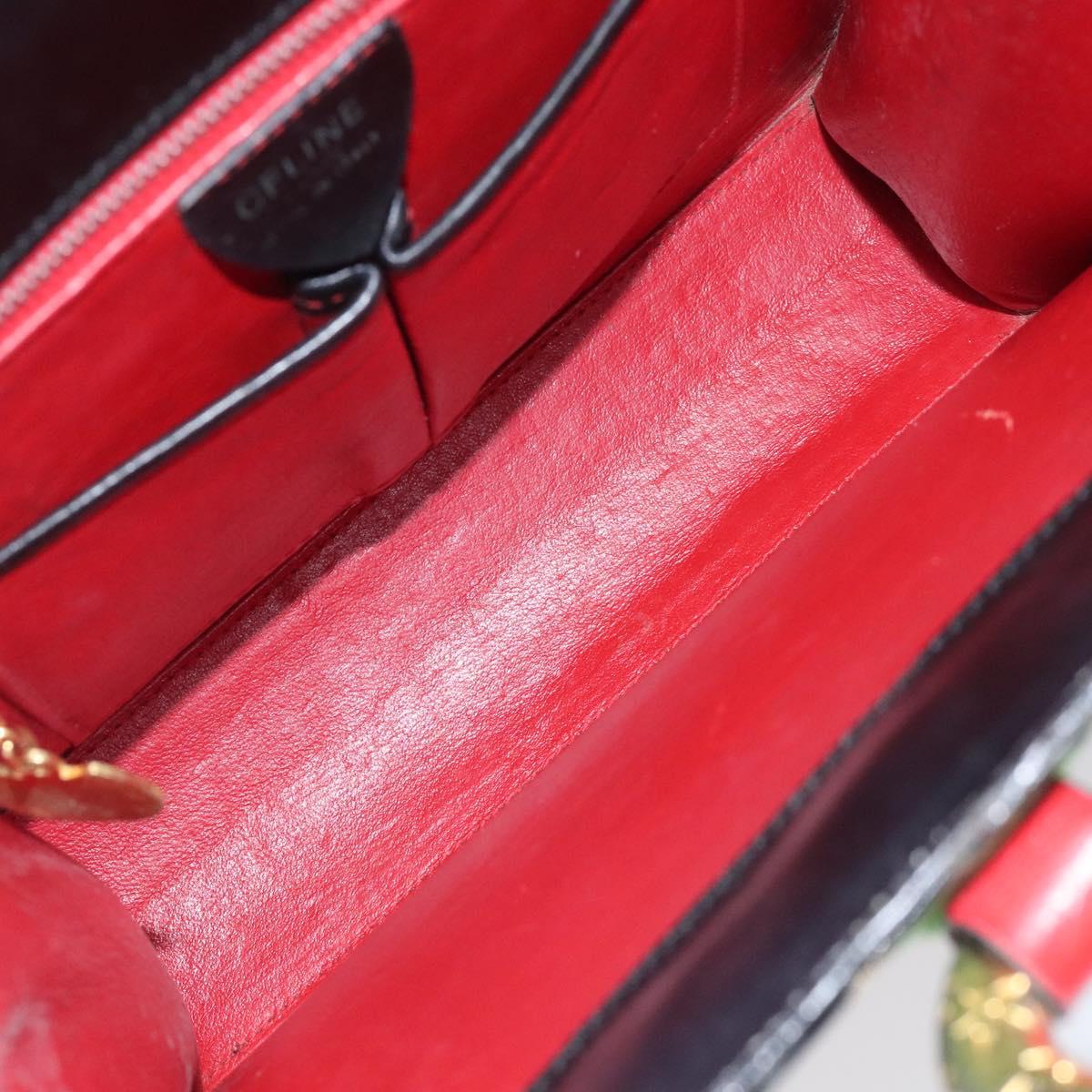 CELINE Shoulder Bag Leather Multicolor Auth 114456