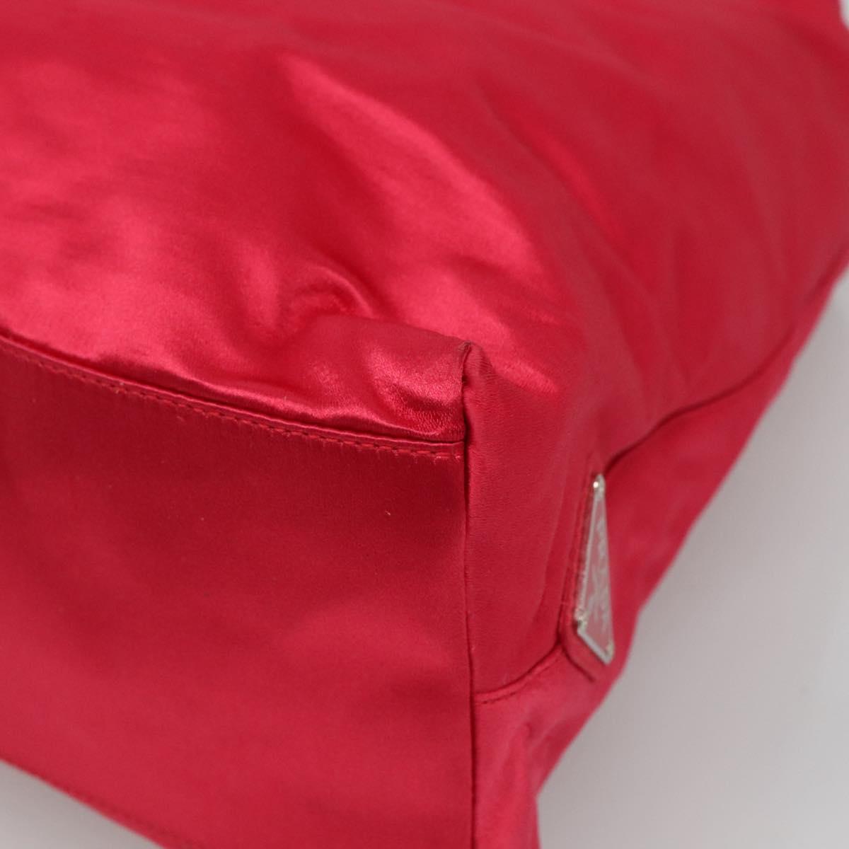 PRADA Shoulder Bag Satin Pink Auth 114460