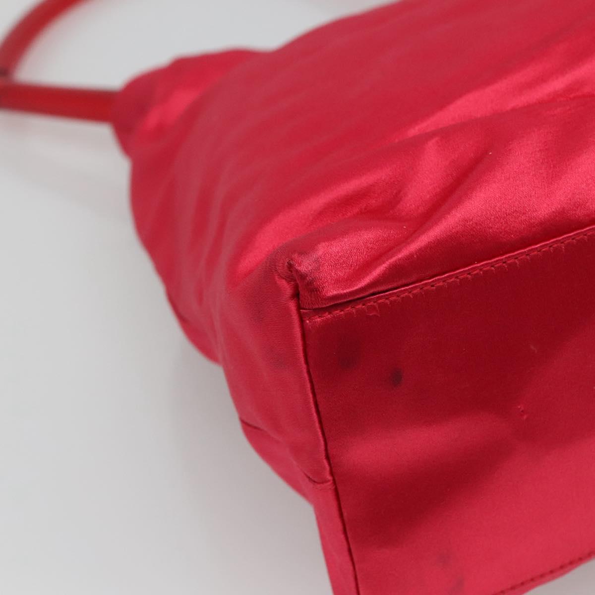 PRADA Shoulder Bag Satin Pink Auth 114460