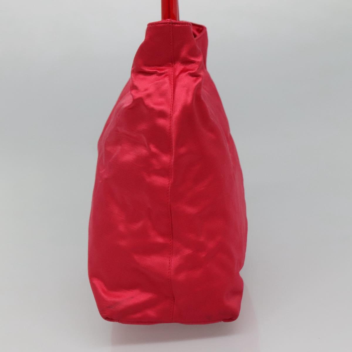 PRADA Shoulder Bag Satin Pink Auth 114460