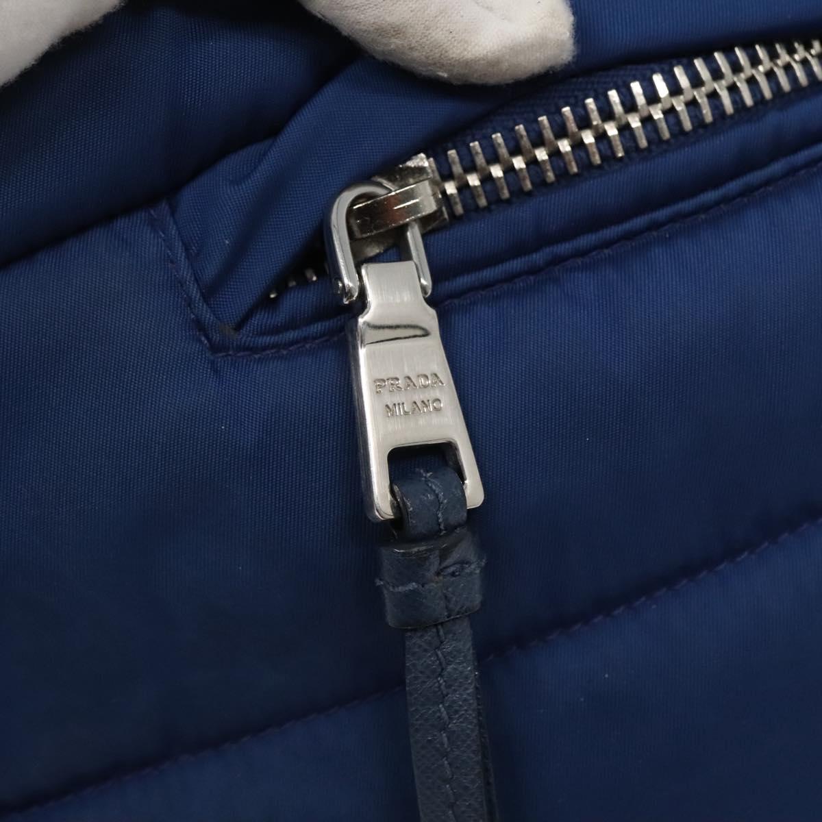 PRADA Hand Bag Nylon 2way Blue Auth 114477