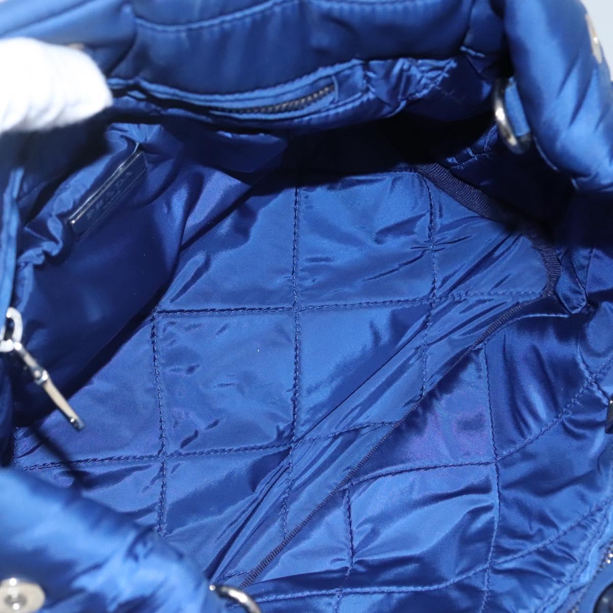 PRADA Hand Bag Nylon 2way Blue Auth 114477