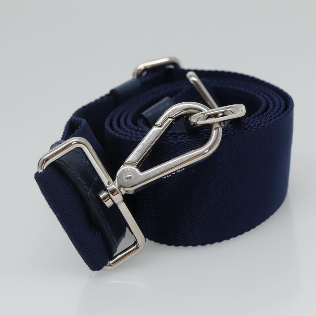 PRADA Hand Bag Nylon 2way Blue Auth 114477