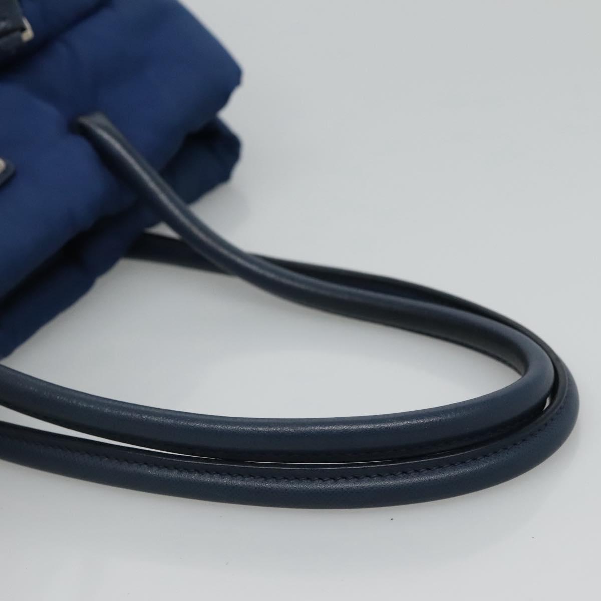 PRADA Hand Bag Nylon 2way Blue Auth 114477