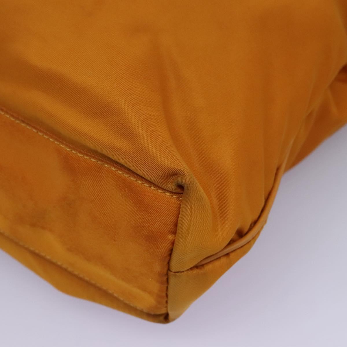 PRADA Shoulder Bag Nylon Orange Auth 114511
