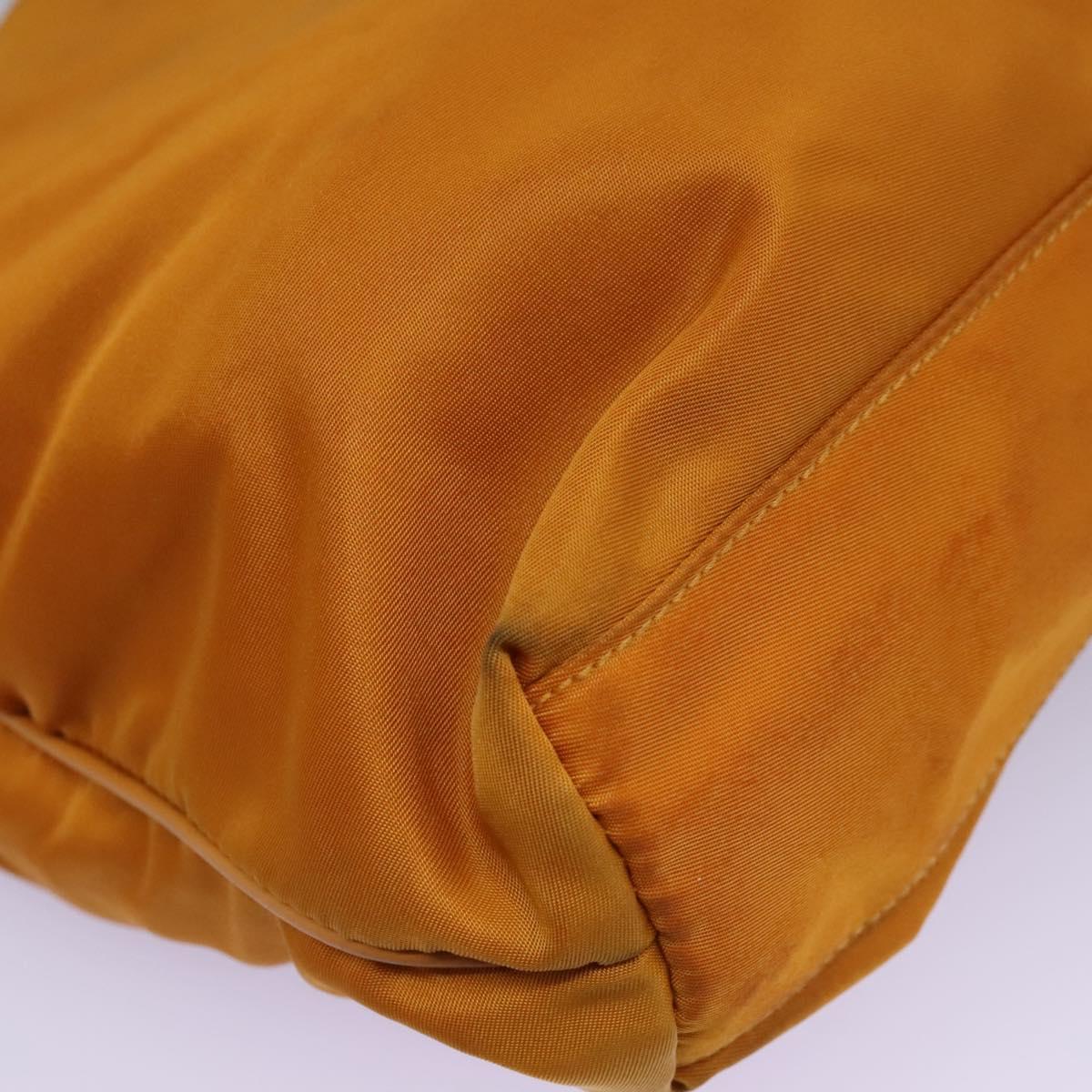 PRADA Shoulder Bag Nylon Orange Auth 114511