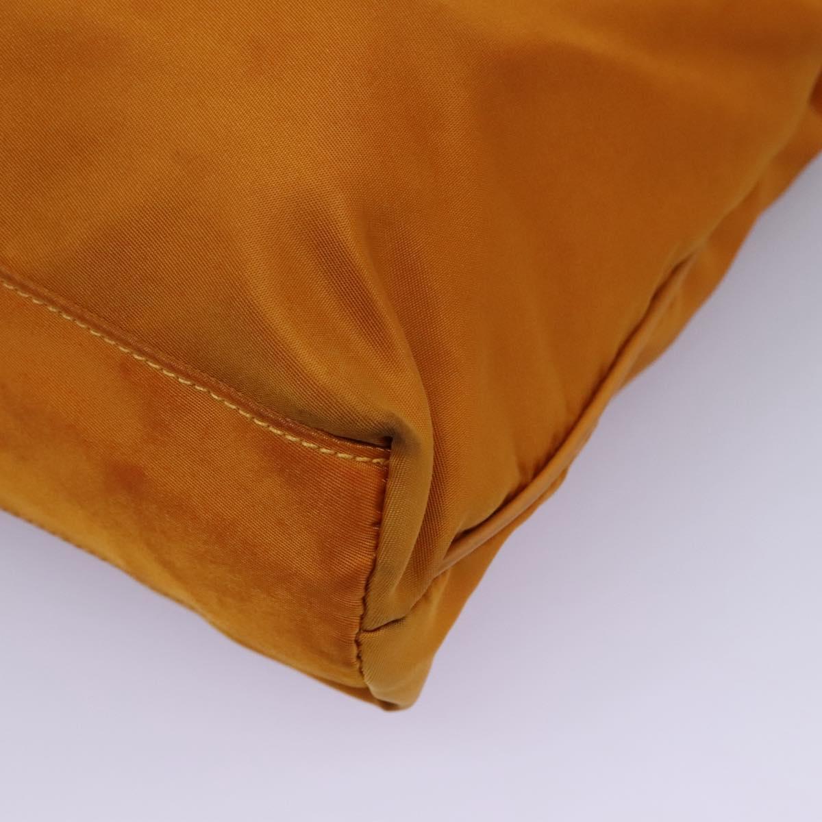 PRADA Shoulder Bag Nylon Orange Auth 114511