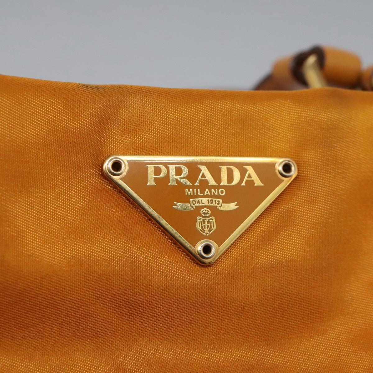 PRADA Shoulder Bag Nylon Orange Auth 114511