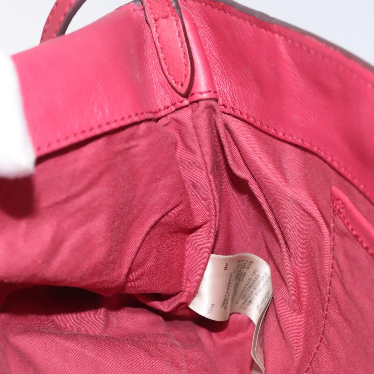 BURBERRY Nova Check Shoulder Bag PVC Pink Beige Auth 114520