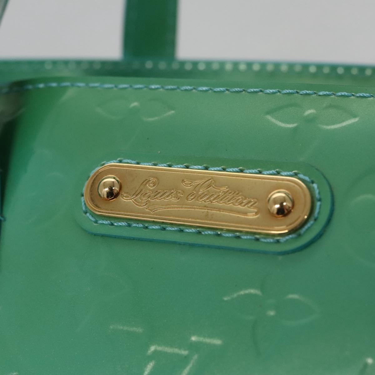 LOUIS VUITTON Monogram Vernis Wilshire PM Hand Bag Blue Lagon M91724 Auth 114561A