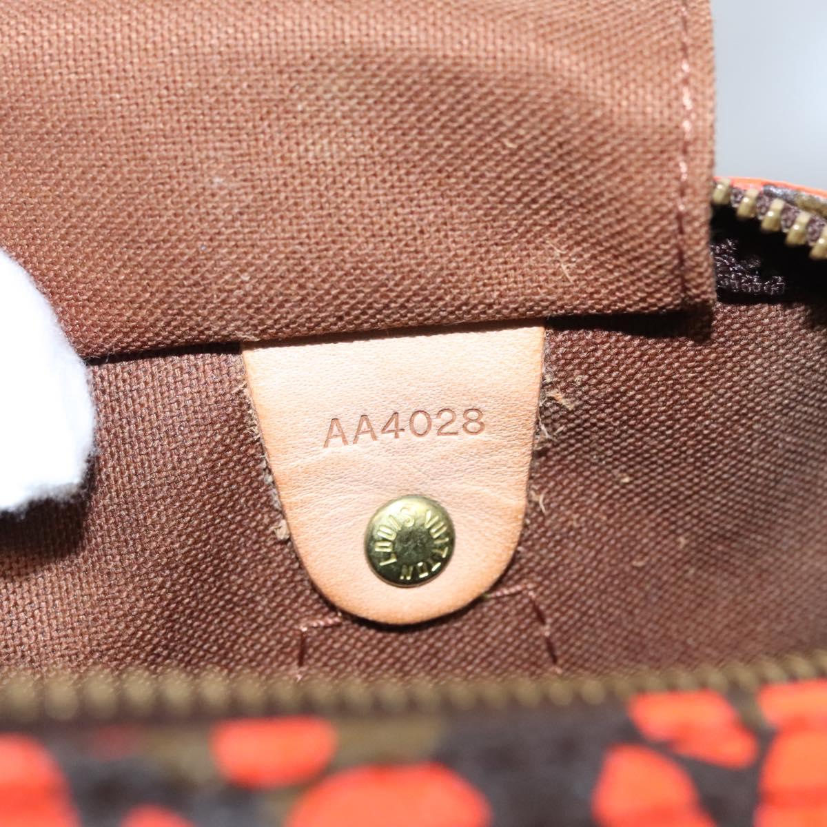 LOUIS VUITTON Monogram Graffiti Speedy 30 Hand Bag Orange M93705 LV Auth 114571A