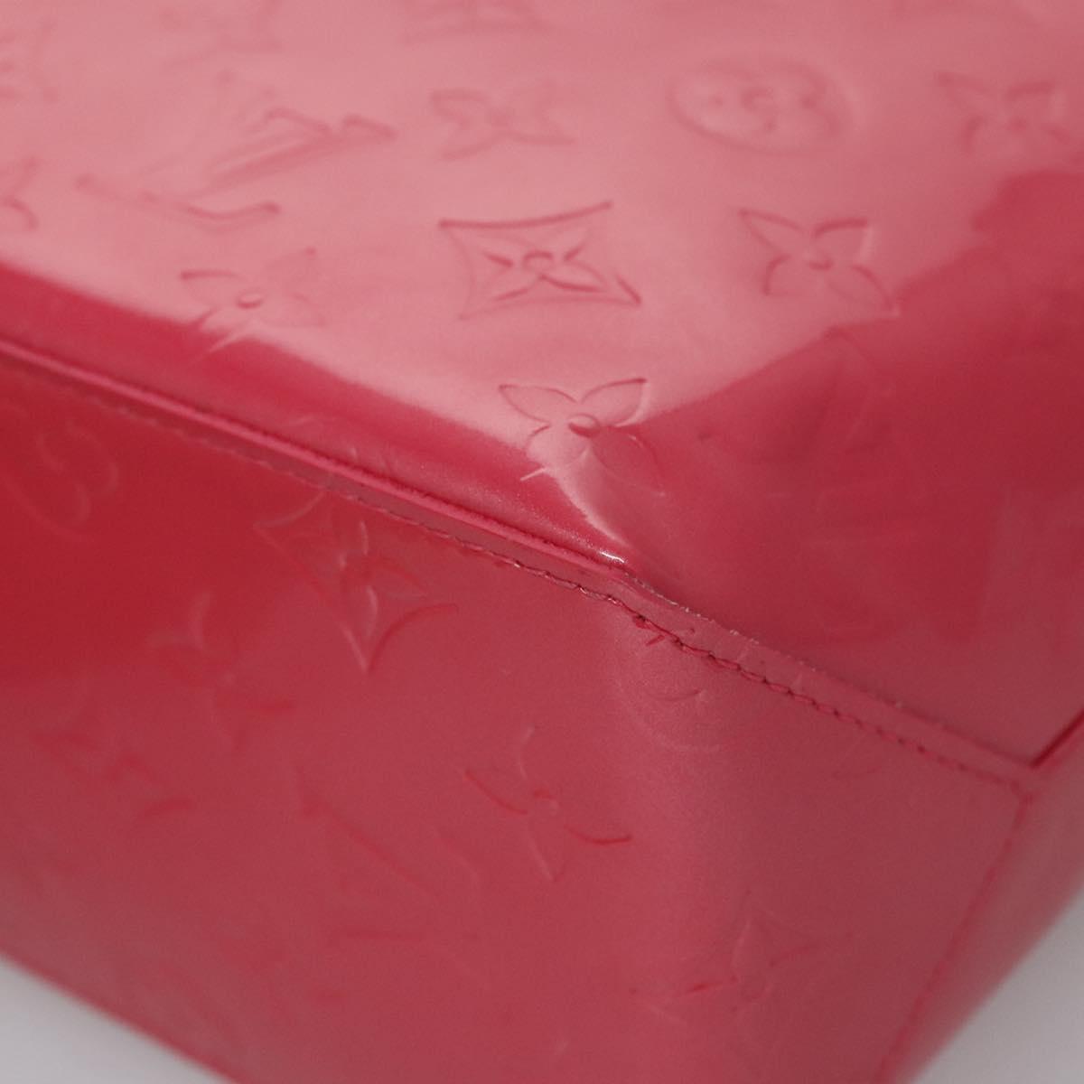 LOUIS VUITTON Monogram Vernis Reade PM Hand Bag FuchsiaPink M91221 Auth 114585AV